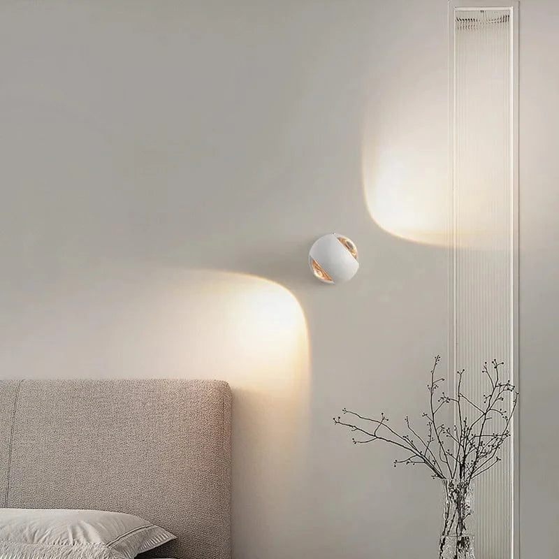 Verthara LED Wall Light With Rotatable Design – Modern - Frosted Metal - Acrylic Lens - Up/Down Lighting - Nordic Style