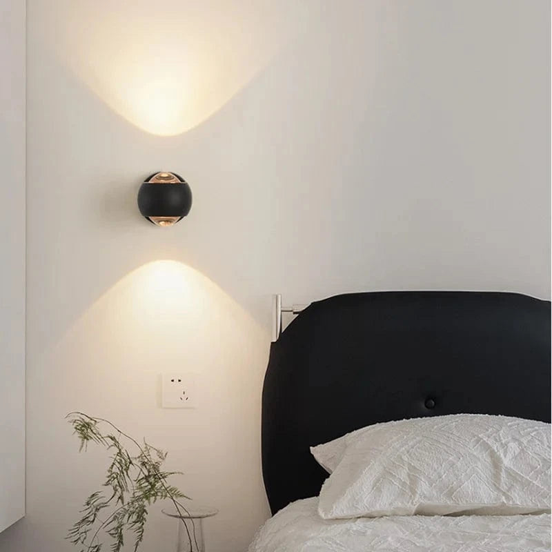 Verthara LED Wall Light With Rotatable Design – Modern - Frosted Metal - Acrylic Lens - Up/Down Lighting - Nordic Style
