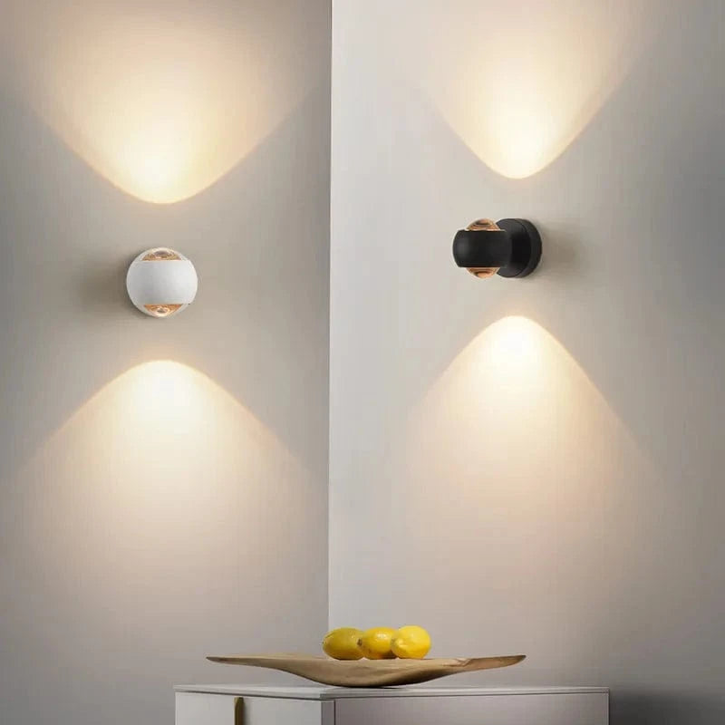 Verthara LED Wall Light With Rotatable Design – Modern - Frosted Metal - Acrylic Lens - Up/Down Lighting - Nordic Style