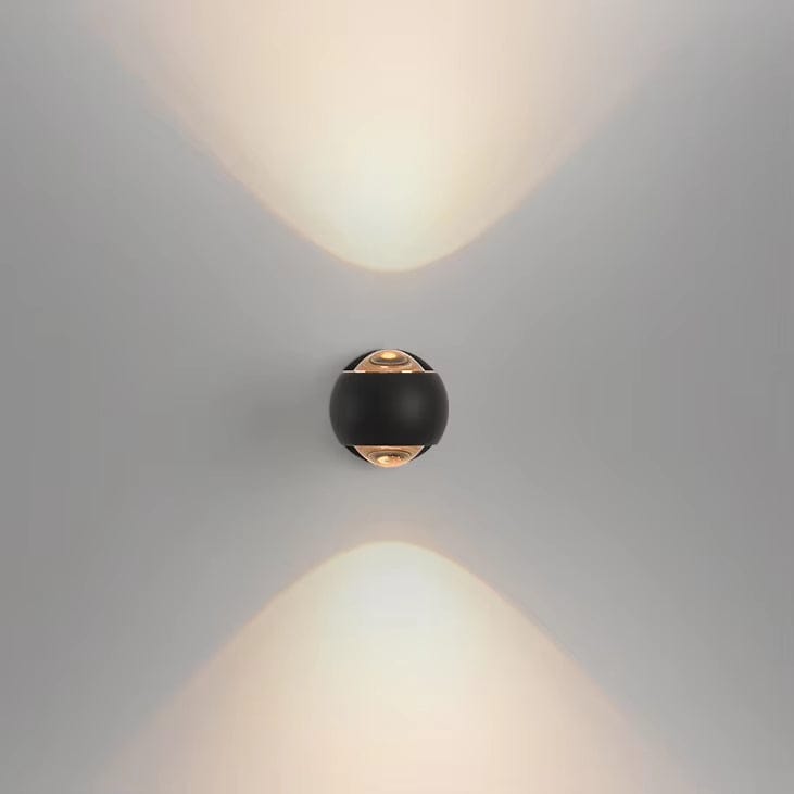 Verthara LED Wall Light With Rotatable Design – Modern - Frosted Metal - Acrylic Lens - Up/Down Lighting - Nordic Style Warm White (2700-3500K) / Frosted Black