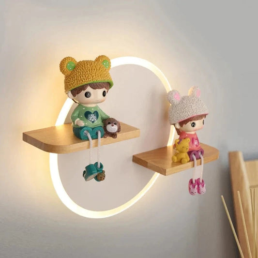 Verthara LED Wall Light With Unicorn Design – Wall-Mounted - Night Light - Ceramic - Kid's Room Decoration - Warm Glow - Colourful Accents