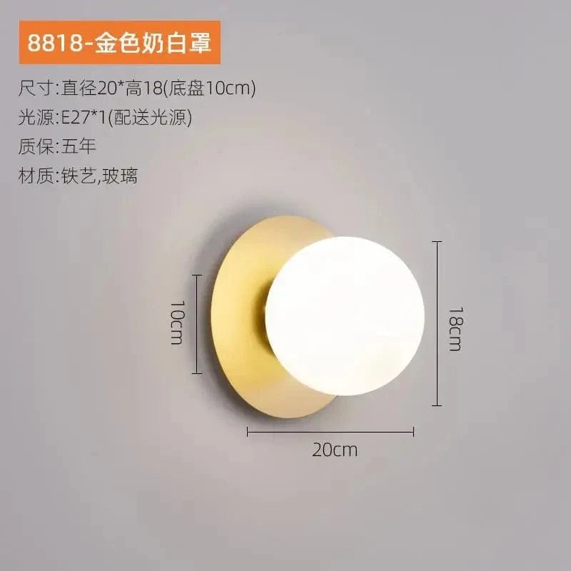 Verthara LED Wall Sconce - Modern Indoor Wall Lamp for Bedroom, Living Room, and Stairs - Energy Efficient Decorative Wall Lights Gold / No light bulb