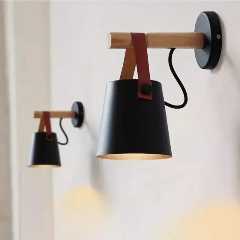 Verthara LED Wall Sconce With Adjustable Light Colour – Nordic Design - Wooden and Iron - Ideal For Indoor Use - Modern Style - Perfect For Bedroom and Living Room