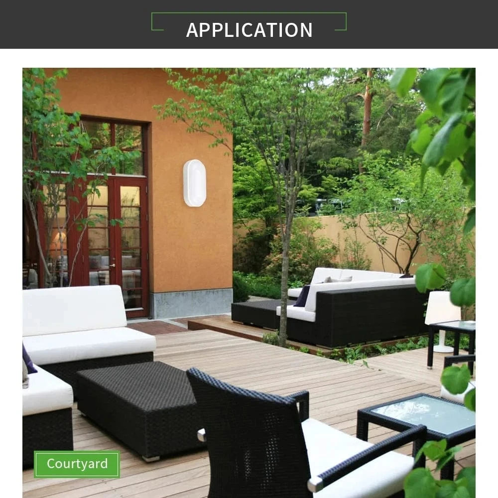 Verthara LED Waterproof Ceiling Light, 16W & 20W Flush Mount Bathroom & Outdoor Ceiling Lamp in Round and Oval Shapes