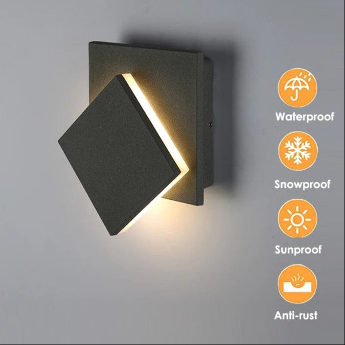Verthara LED Waterproof Outdoor Wall Lamp with 360° Rotation – Modern Exterior Wall Light for Gardens and Doorways