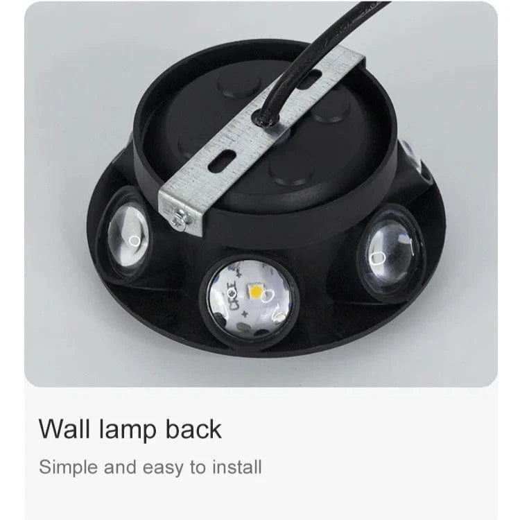 Verthara LED Waterproof Outdoor Wall Light – Black Wall Lamp, 5W/6W, IP65 Rated for Home and Garden