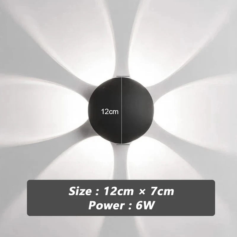 Verthara LED Waterproof Outdoor Wall Light – Black Wall Lamp, 5W/6W, IP65 Rated for Home and Garden