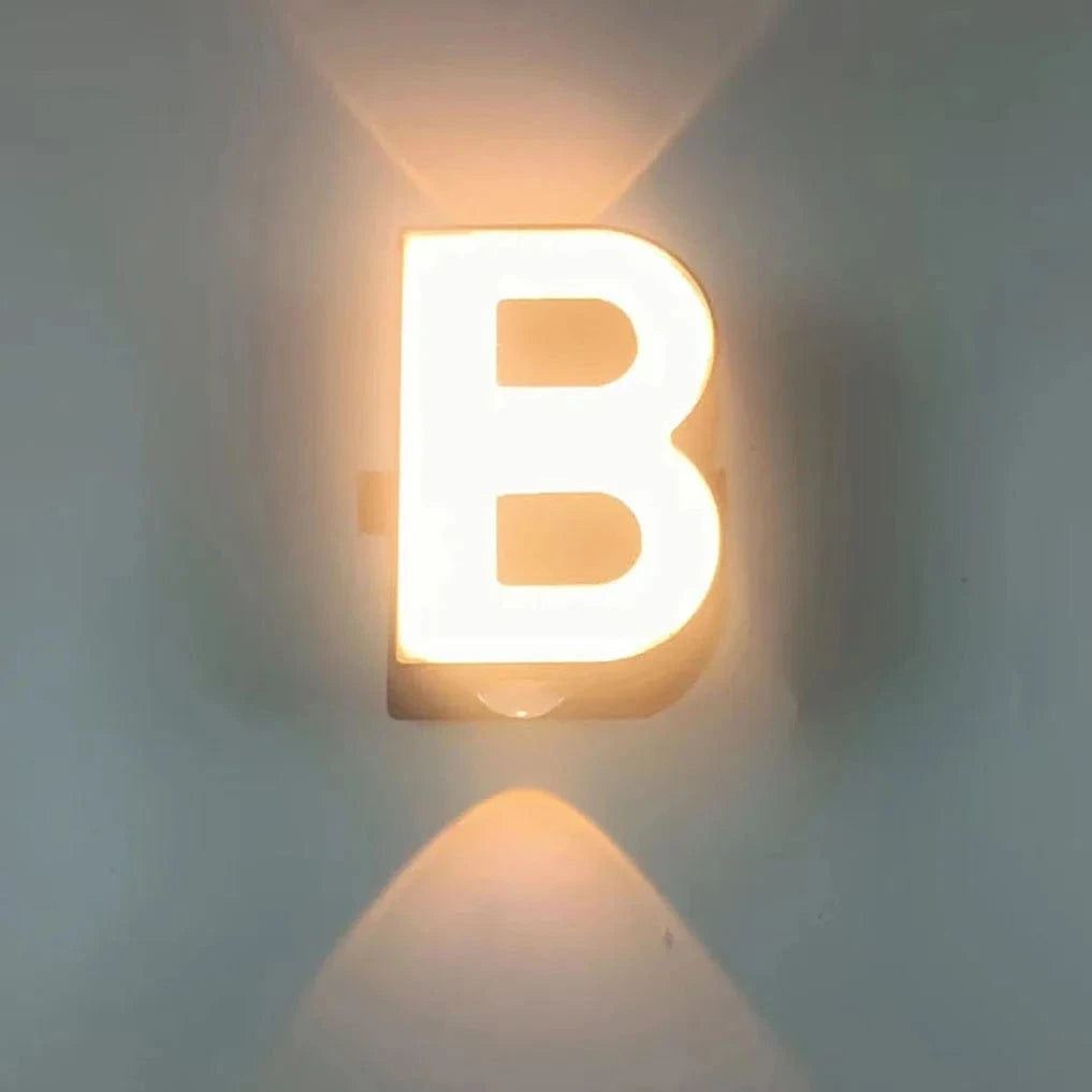 Verthara Letter LED Outdoor Wall Lamp, IP65 Waterproof Wall Lights, Modern Design, 7W Energy Efficient Sconce Lighting with Multiple Color Options