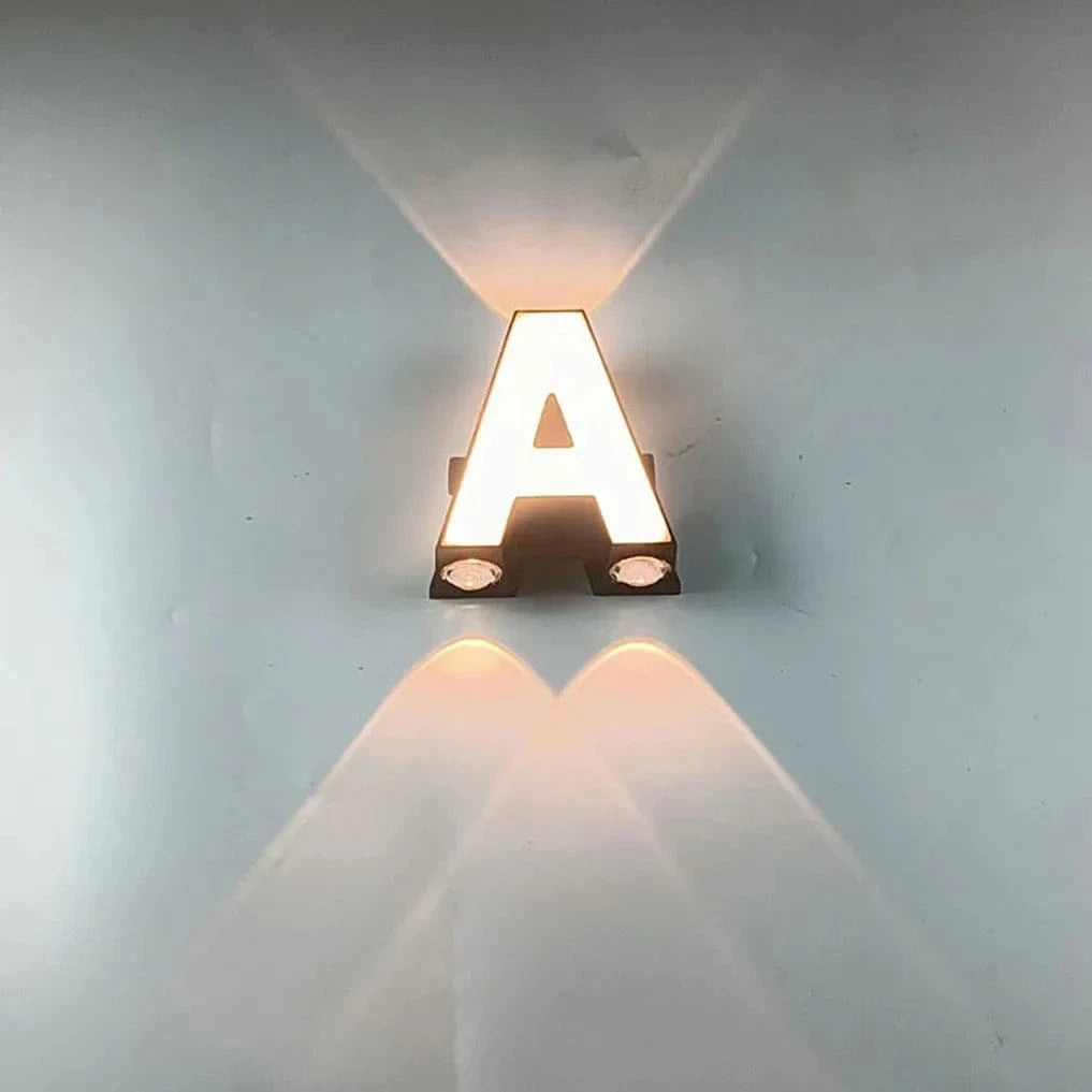 Verthara Letter LED Outdoor Wall Lamp, IP65 Waterproof Wall Lights, Modern Design, 7W Energy Efficient Sconce Lighting with Multiple Color Options