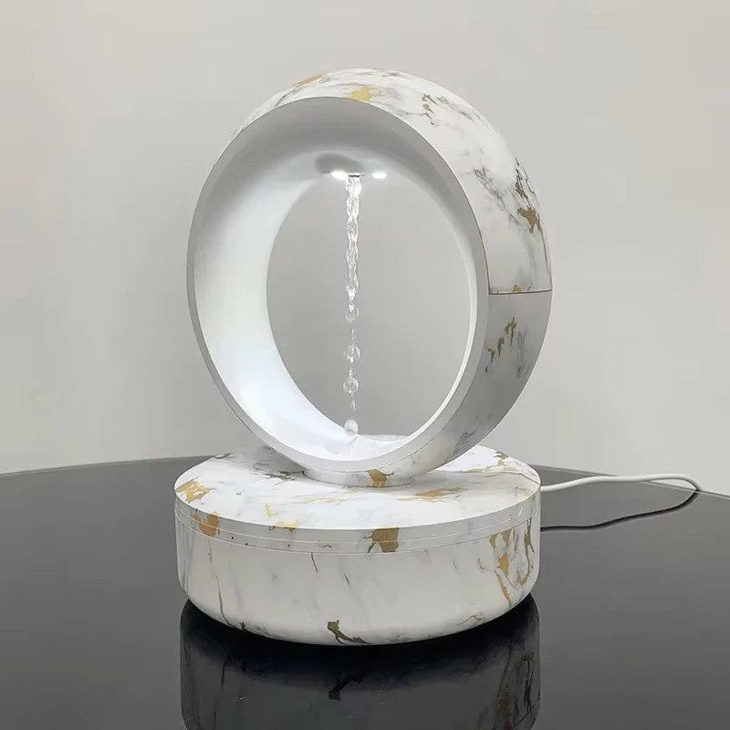 Verthara Levitating Water Droplet Ultrasonic Humidifier with LED Lighting Round Marble