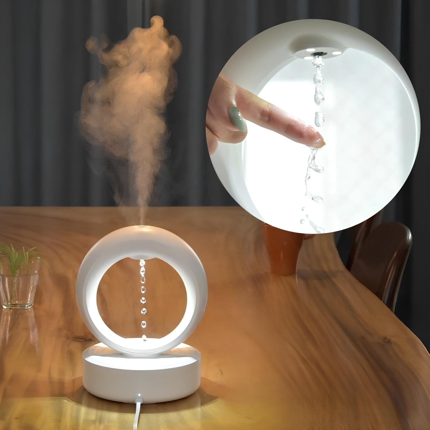 Verthara Levitating Water Droplet Ultrasonic Humidifier with LED Lighting
