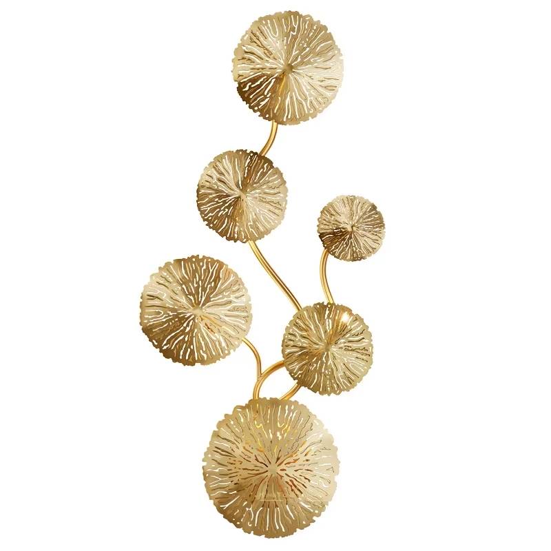 Verthara Lotus Leaf Wall Sconce Lighting – Industrial Retro Wall Lamp in Antique Bronze for Bedroom and Living Room Cool White / 6 heads