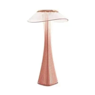 Verthara Luxury Crystal Rechargeable Table Lamp Rose Gold