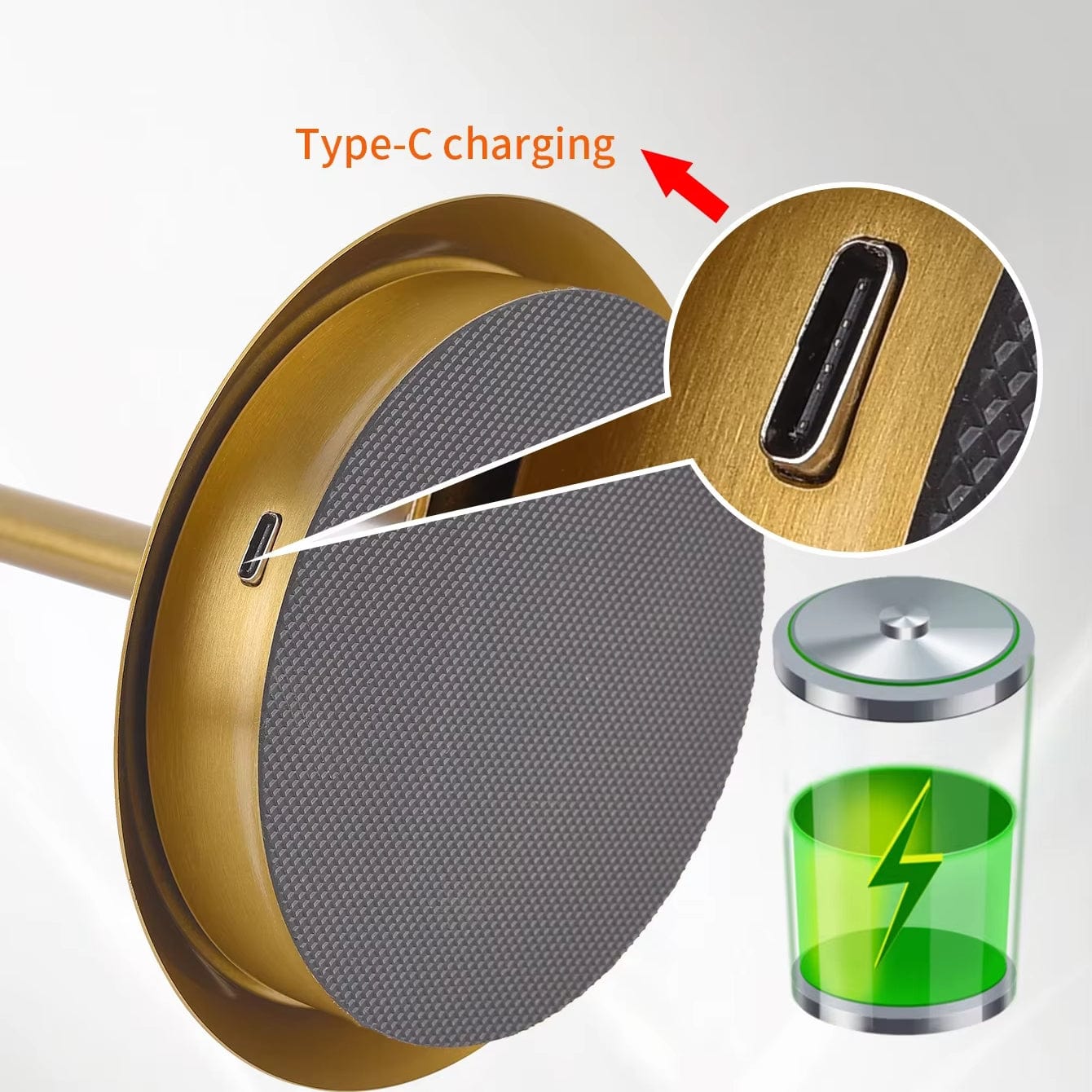 Verthara Luxury Pleated Rechargeable Table Lamp