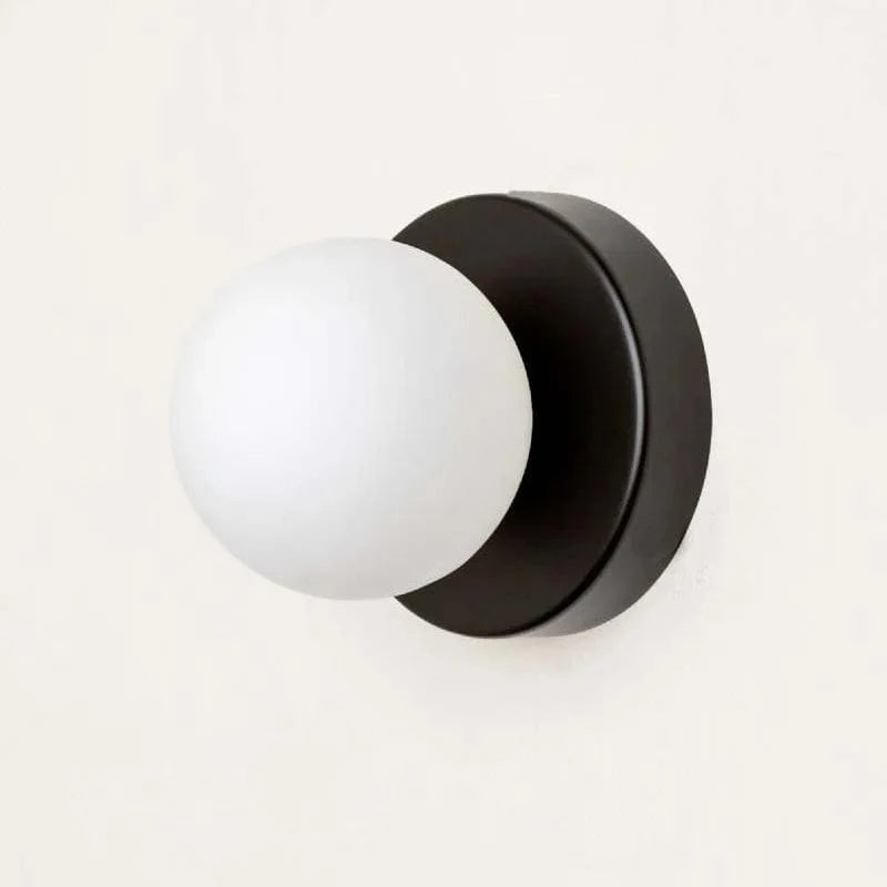 Verthara Macaron Mini Glass Sconce LED Wall Lamp BLACK / 10cm Glass lampshade