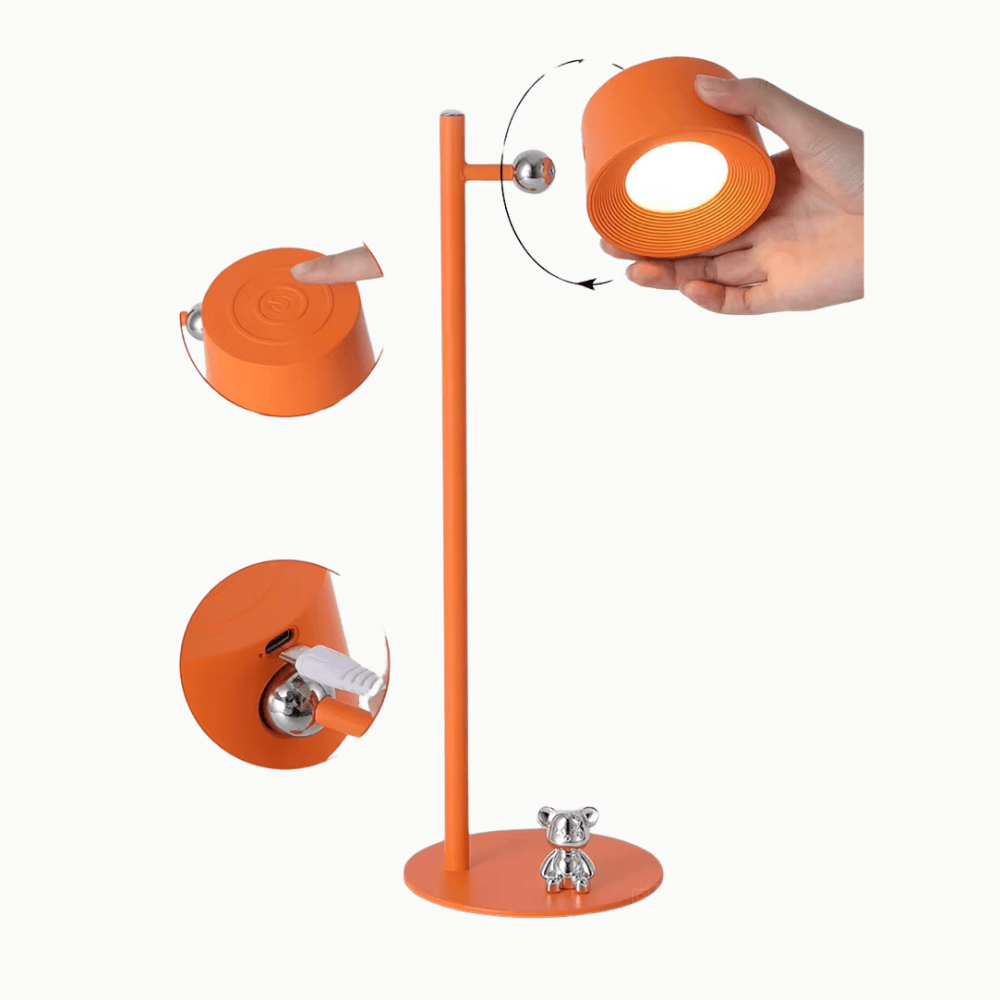 Verthara Magnetic Mount LED Desk Lamp – Rechargeable - Rotatable - Minimalist - Modern Indoor Lighting - Ideal For Work And Study