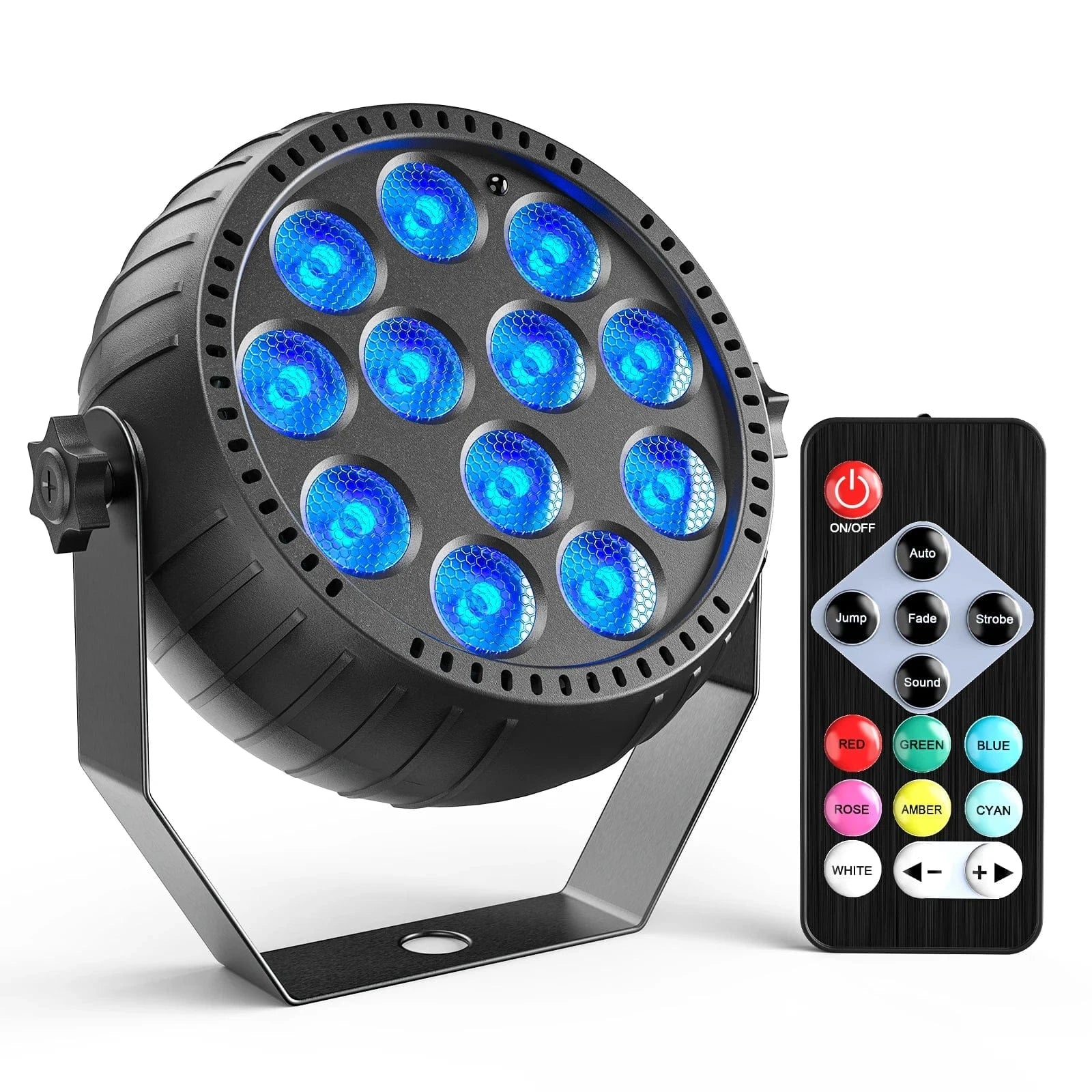 Verthara Mini RGB LED Par Lights for Stage and Concert Lighting – Rechargeable Battery, Voice Control, Ideal for DJ and Party Effects 1 Pcs