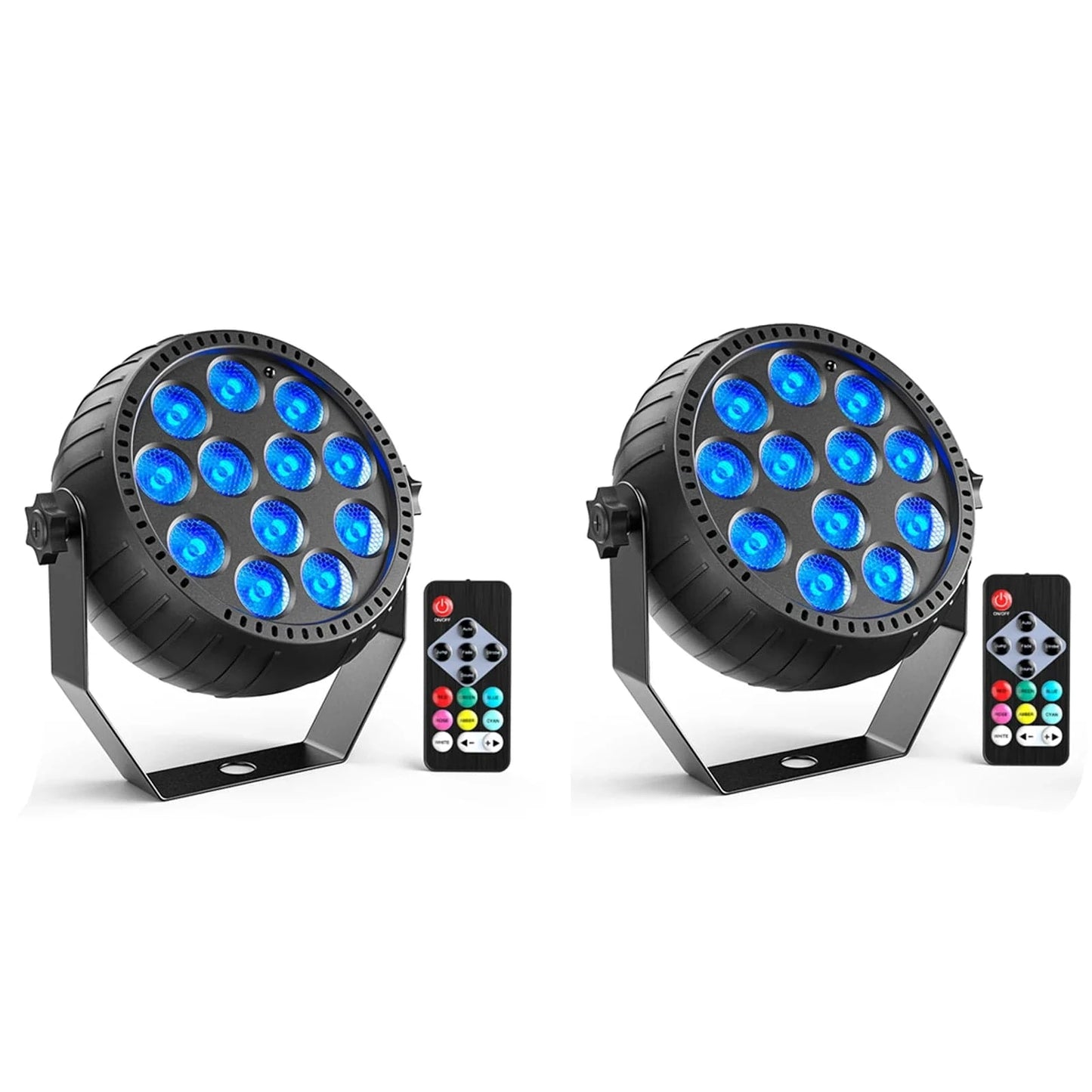 Verthara Mini RGB LED Par Lights for Stage and Concert Lighting – Rechargeable Battery, Voice Control, Ideal for DJ and Party Effects 2 Pcs