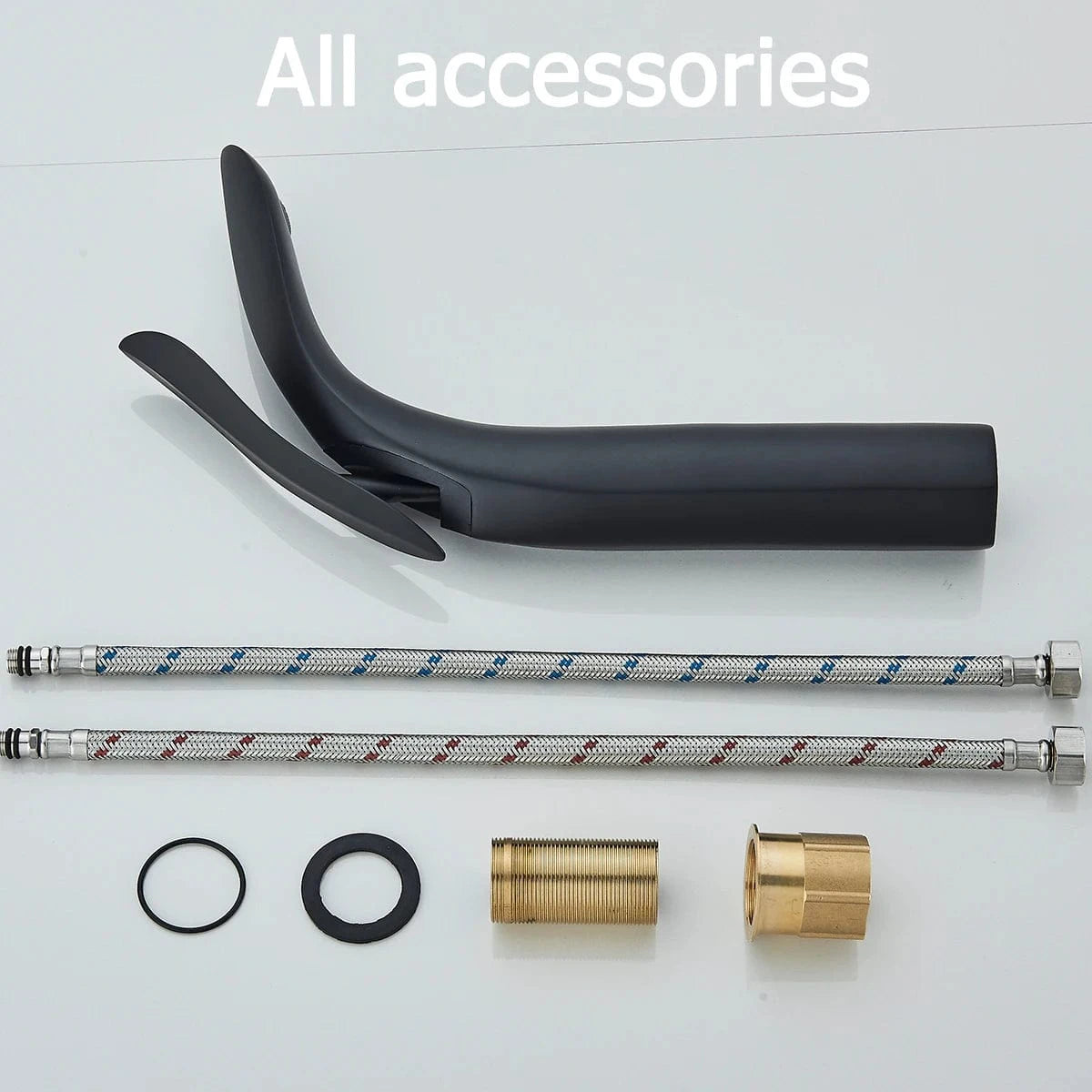 Verthara Minimalist Single Handle Bathroom Faucet – Deck Mounted Sink Tap with Hot and Cold Water Mixer in Polished Chrome