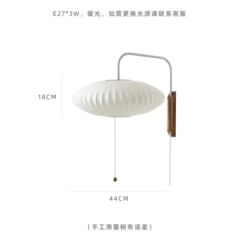 Verthara Minimalist Wall Sconce Lighting, Elegant Silk Wall Lamp with LED E27 for Living Room and Bedroom – Modern Flying Saucer Design
