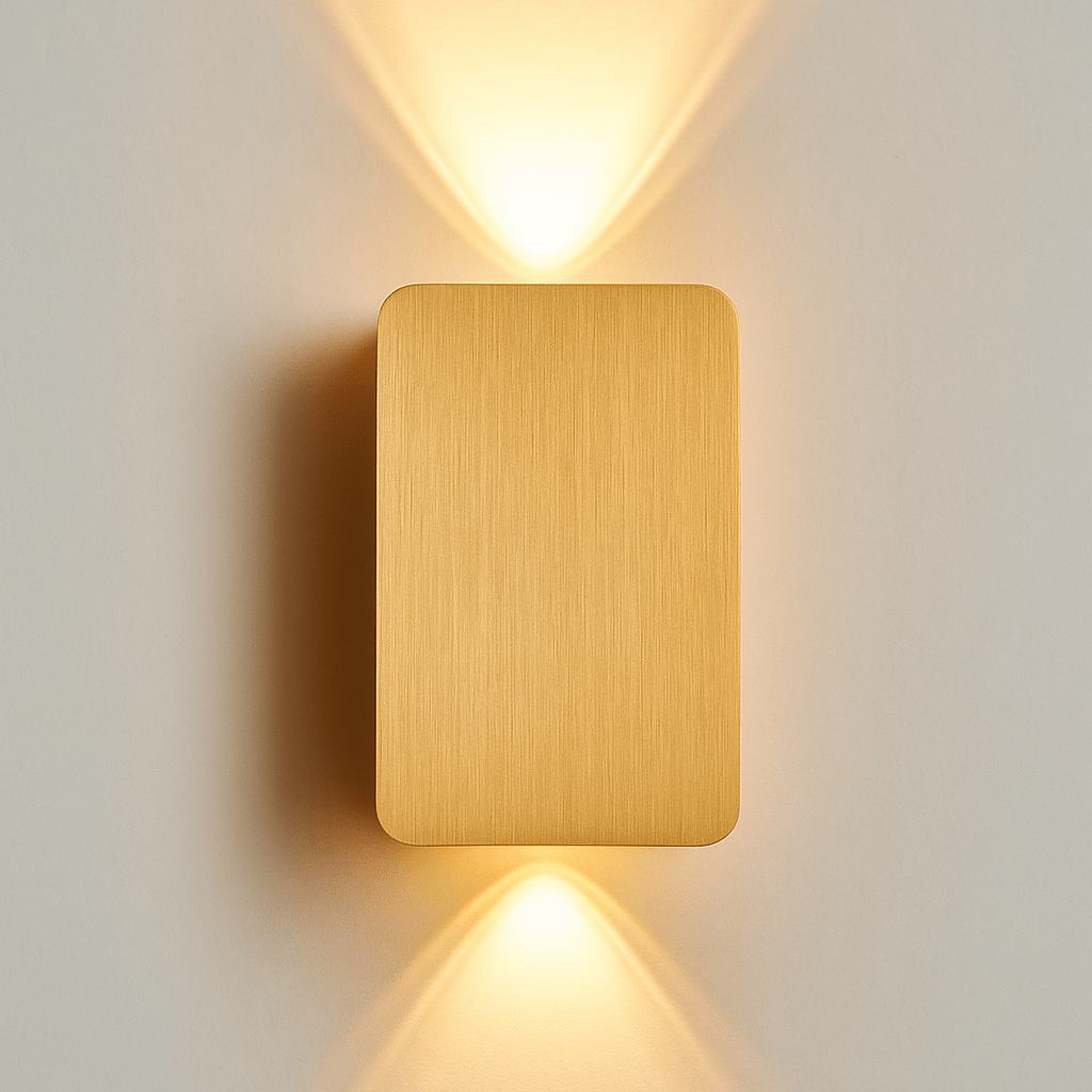 Verthara Modern 6W LED Wall Lamp - Double Head Gold / Cool White