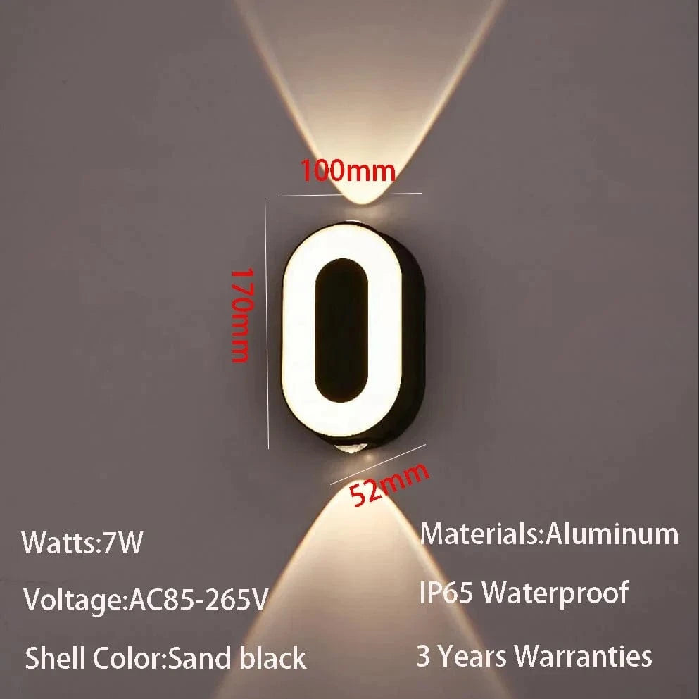 Verthara Modern 7W LED Wall Lamp with IP65 Waterproof Rating for Indoor and Outdoor Use – Energy Efficient Minimalist Design 0