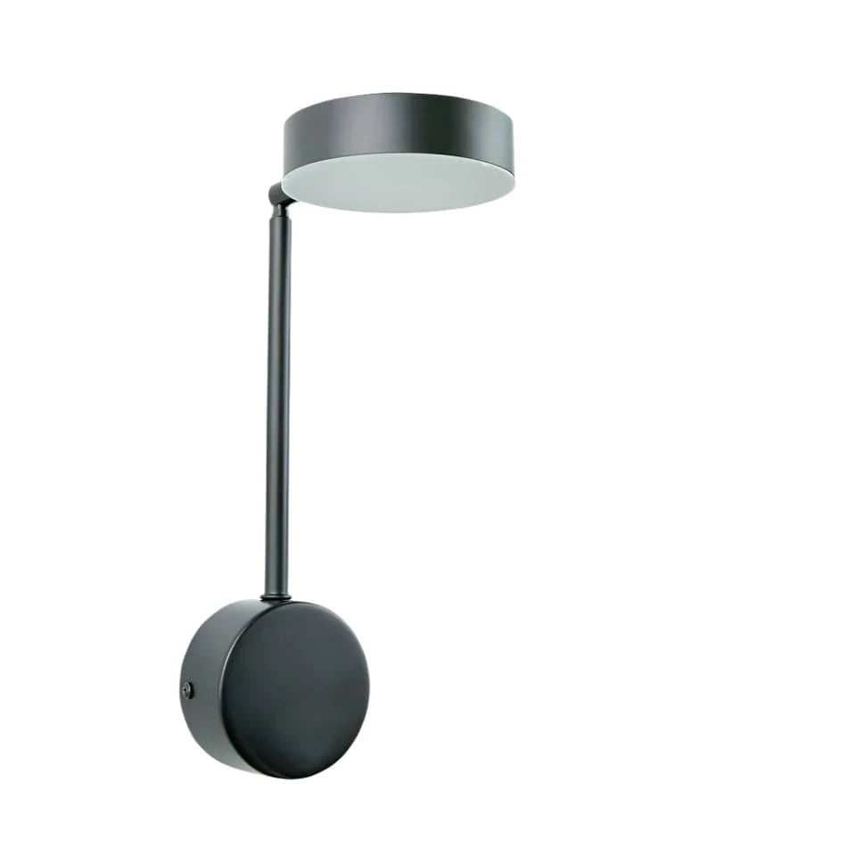 Verthara Modern 9W LED Wall Lamp with Built-in Switch – Minimalist Wall Lights and Sconce for Bedroom and Indoor Use No Switch / Black