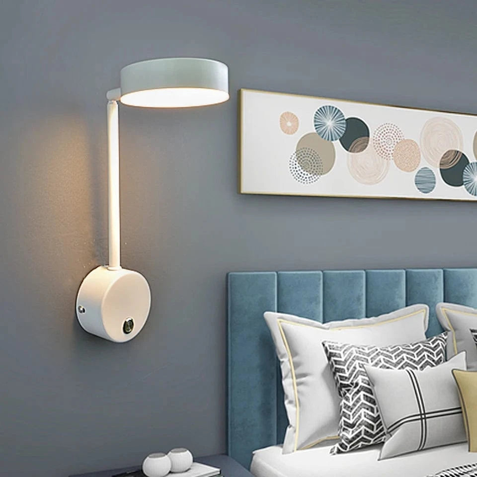 Verthara Modern 9W LED Wall Lamp with Built-in Switch – Minimalist Wall Lights and Sconce for Bedroom and Indoor Use