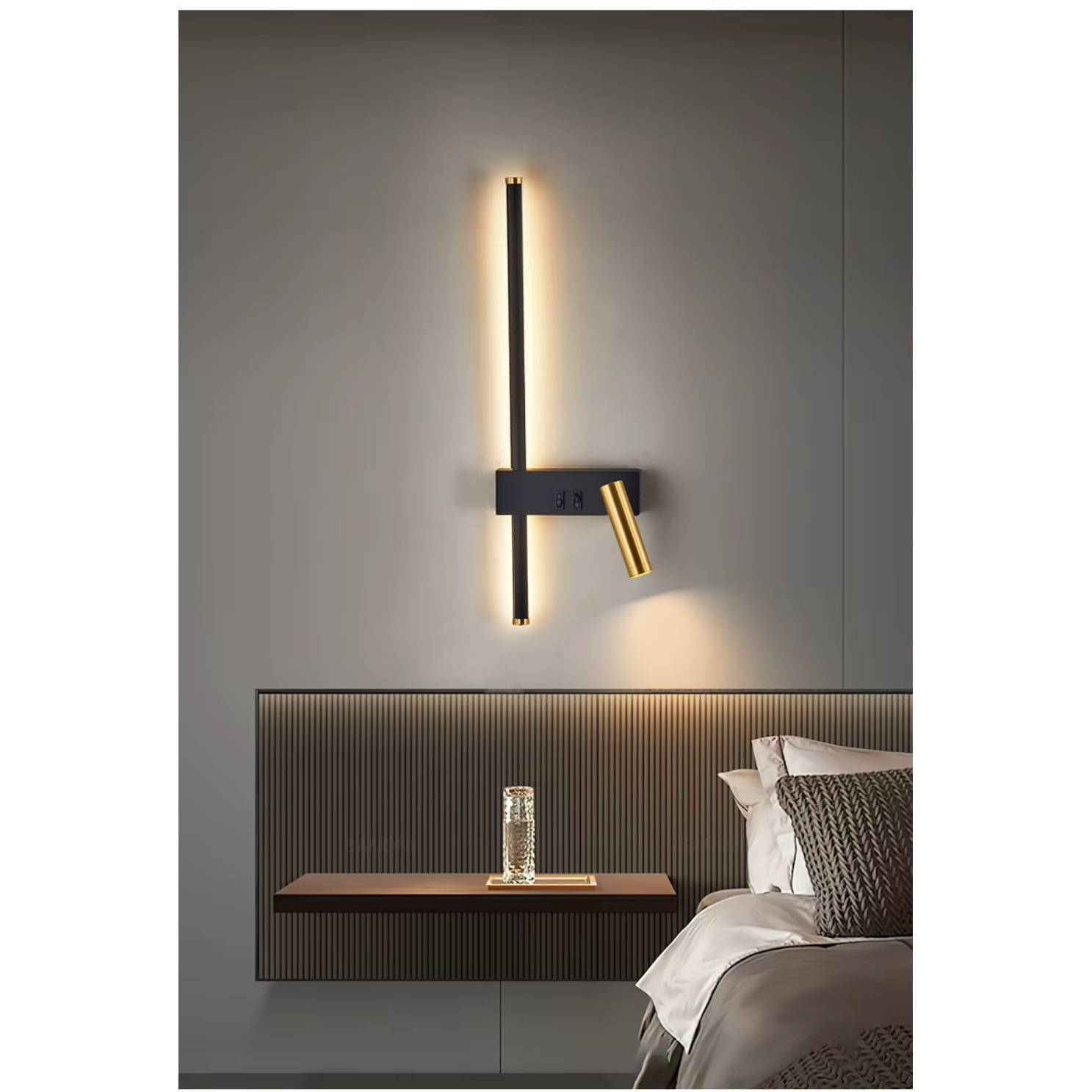 Verthara Modern Adjustable LED Wall Sconce - Stylish Energy-Efficient Wall Light for Bedroom and Living Room