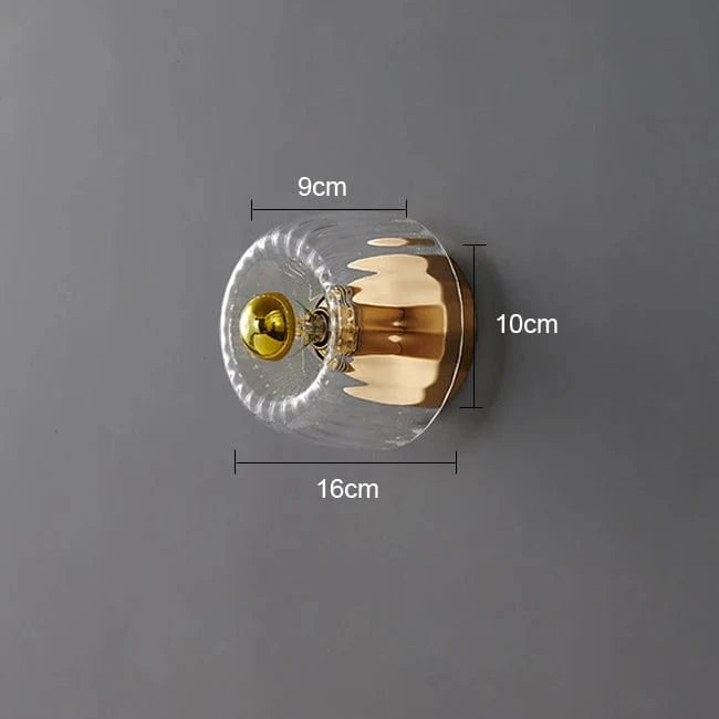Verthara Modern Bauhaus Glass Wall Lamp