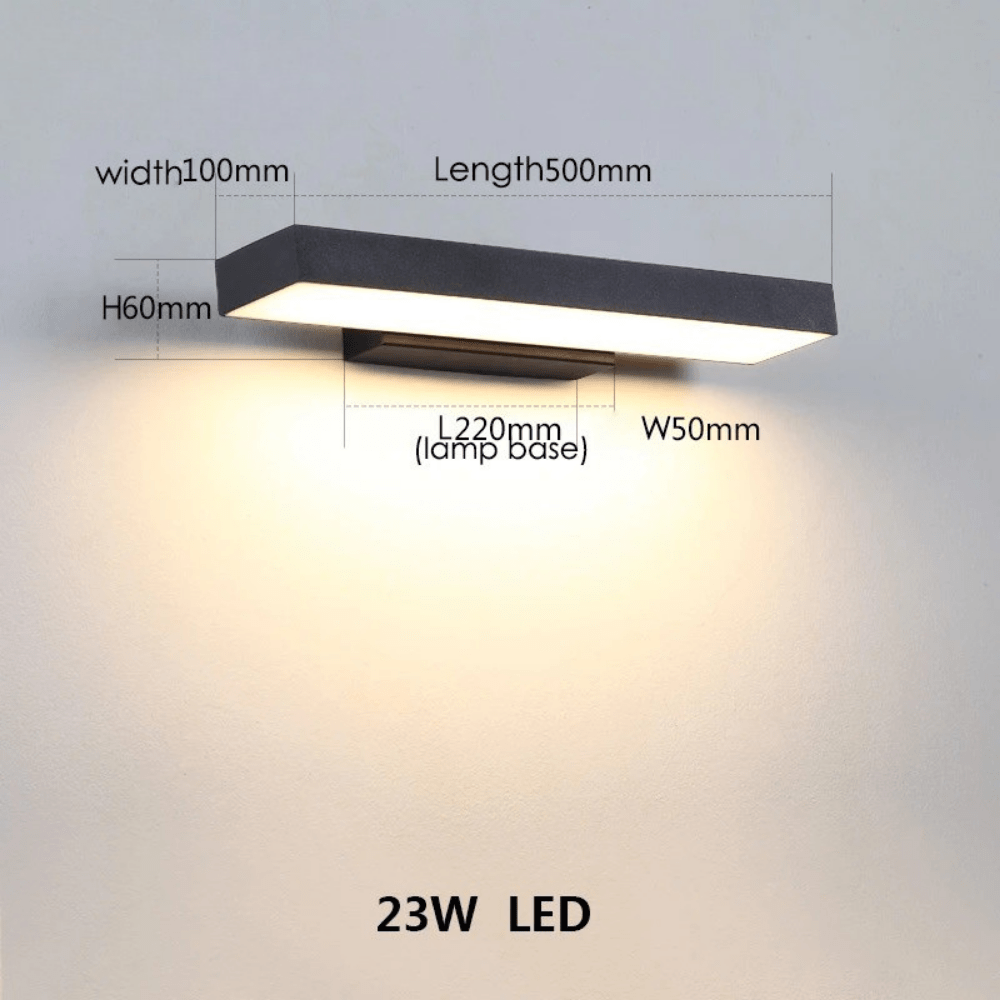 Verthara Modern Black LED Outdoor Wall Lights with Motion Sensor and Dusk-to-Dawn Feature - Weather-Resistant Sconce for Entryway and Garage