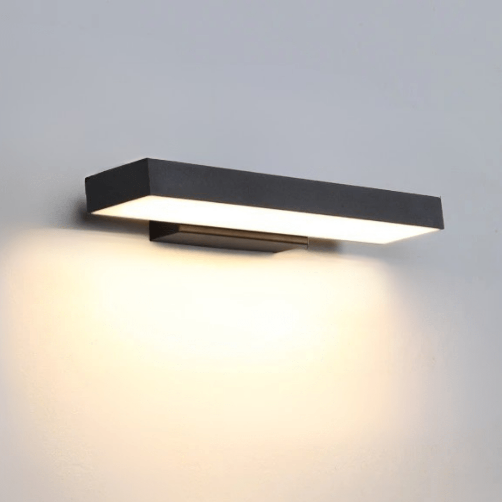 Verthara Modern Black LED Outdoor Wall Lights with Motion Sensor and Dusk-to-Dawn Feature - Weather-Resistant Sconce for Entryway and Garage