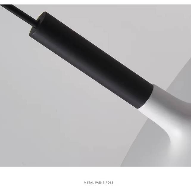 Verthara Modern Black Pendant Light – Nordic UFO Hanging Light for Kitchen and Dining Room, LED Ceiling Fixture