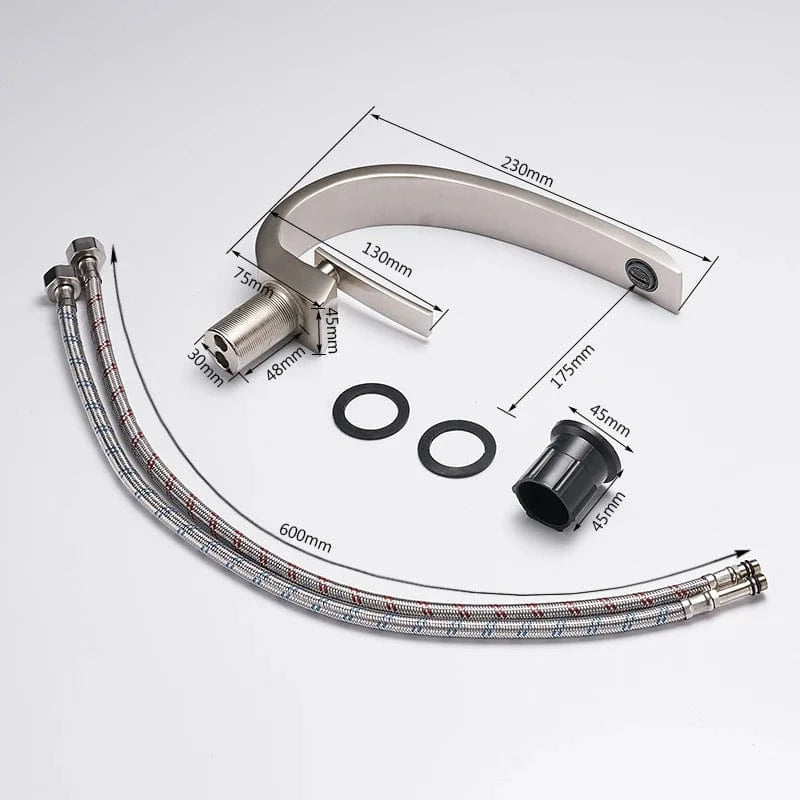 Verthara Modern Brass Bathroom Faucet with Single Handle – Stylish Sink Tap in Chrome Chrome 16990L