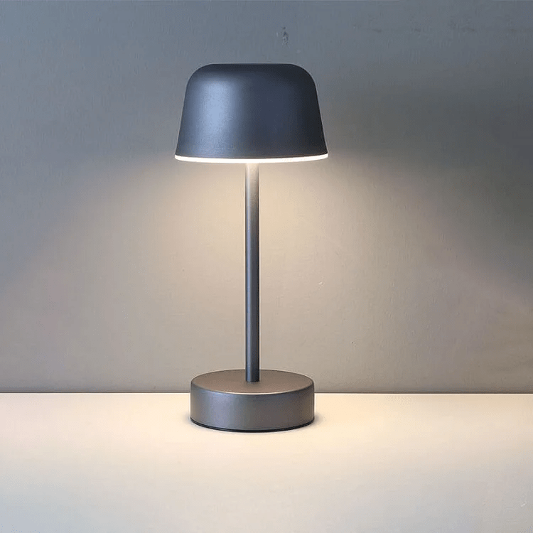 Verthara Modern Dimmable Rechargeable Table Lamp Dark Grey