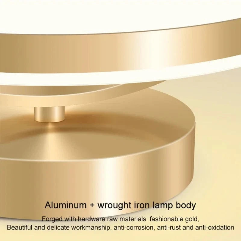 Verthara Modern Flush Mount LED Ceiling Light Fixture – Adjustable Colour Temperature - Iron and Acrylic - Available in Gold and Black