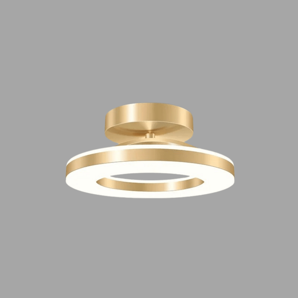 Verthara Modern Flush Mount LED Ceiling Light Fixture – Adjustable Colour Temperature - Iron and Acrylic - Available in Gold and Black Gold 20cm