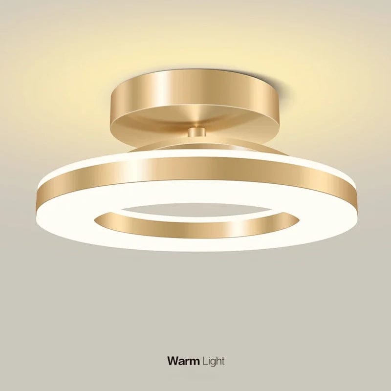 Verthara Modern Flush Mount LED Ceiling Light Fixture – Adjustable Colour Temperature - Iron and Acrylic - Available in Gold and Black