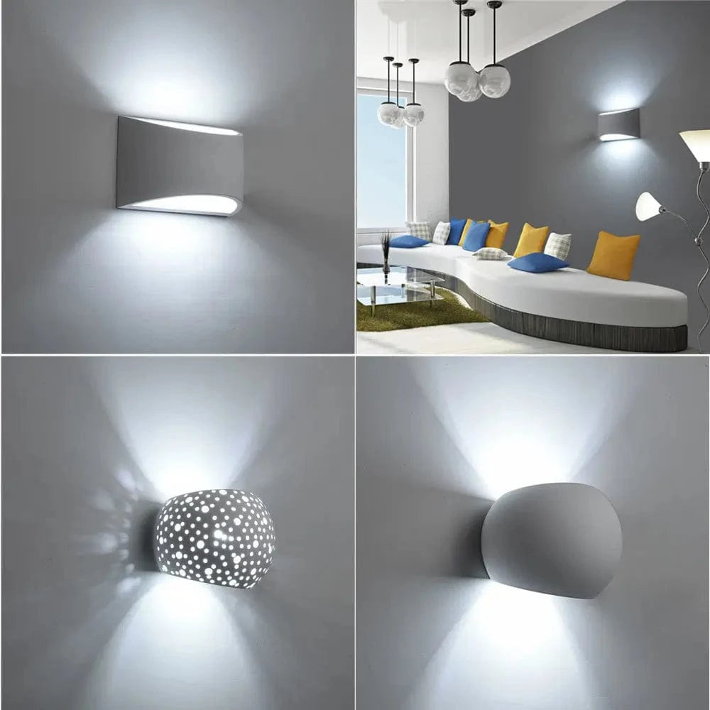 Verthara Modern Gypsum Wall Lamp with G9 LED – Stylish Indoor Wall Light for Living Room, Bedroom, and Aisle Decor