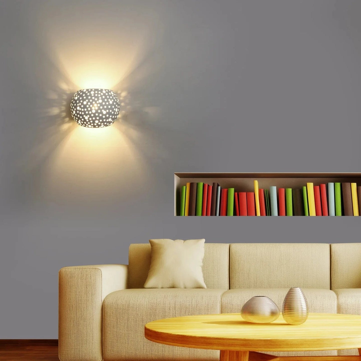 Verthara Modern Gypsum Wall Lamp with G9 LED – Stylish Indoor Wall Light for Living Room, Bedroom, and Aisle Decor