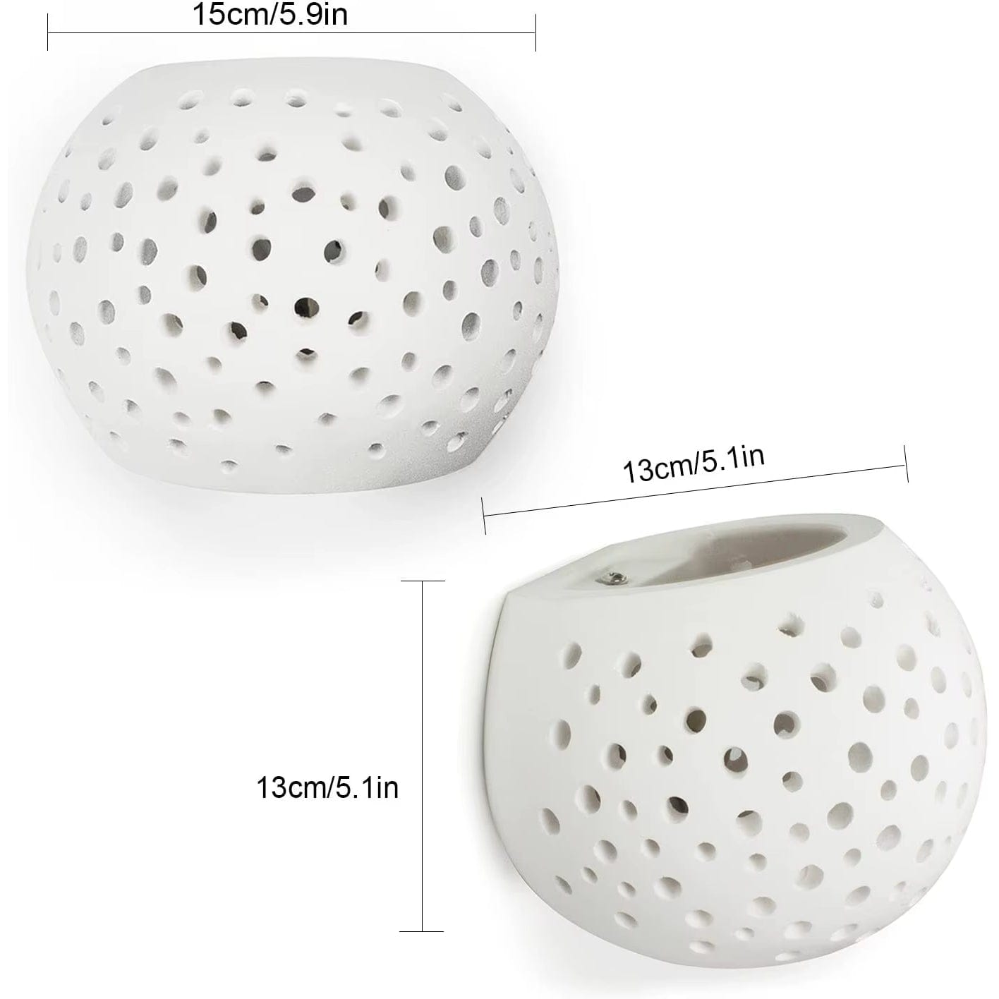 Verthara Modern Gypsum Wall Light - Indoor Wall Lamp - G9 LED Compatible - Adjustable Style - Vintage/Industrial - 60W Maximum Wattage