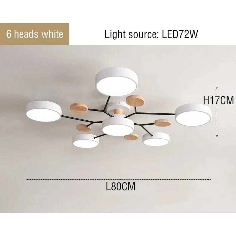 Verthara Modern LED Chandelier - Indoor Lighting - Adjustable Colour Temperature - Three Light Modes - Stylish Metal And Glass Design - 16cm Height