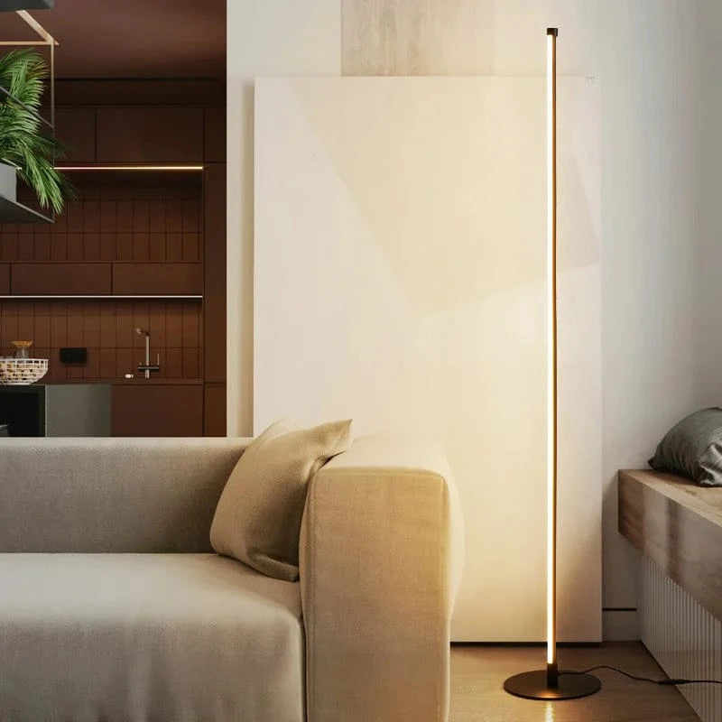 Verthara Modern LED Floor Lamp with Remote Control – Dimmable Standing Lamp for Living Room and Bedroom