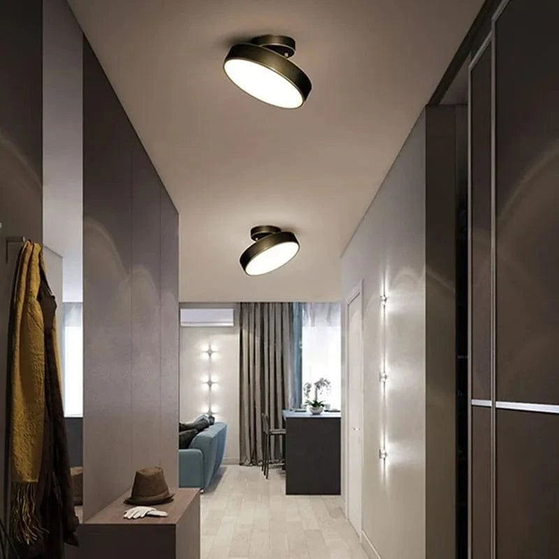 Verthara Modern LED Flush Mount Ceiling Light - Dimmable - Adjustable Colour Temperature - Copper Finish - Suitable for Bedroom, Living Room, and Corridor