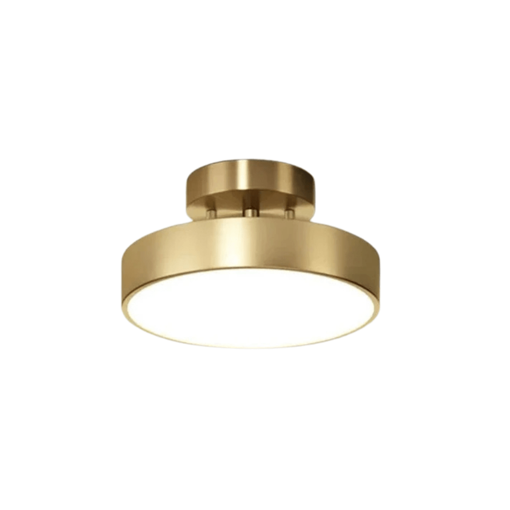 Verthara Modern LED Flush Mount Ceiling Light - Dimmable - Adjustable Colour Temperature - Copper Finish - Suitable for Bedroom, Living Room, and Corridor Gold 20CM