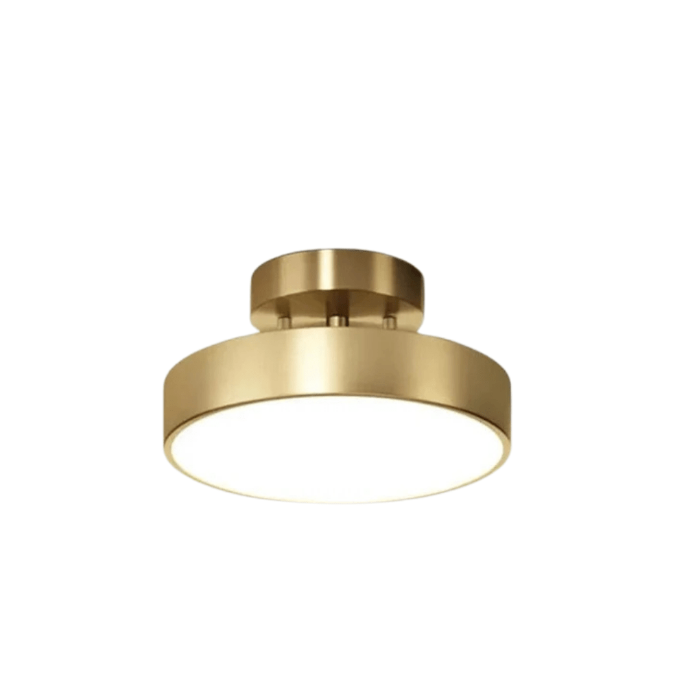 Verthara Modern LED Flush Mount Ceiling Light - Dimmable - Adjustable Colour Temperature - Copper Finish - Suitable for Bedroom, Living Room, and Corridor Gold 30CM
