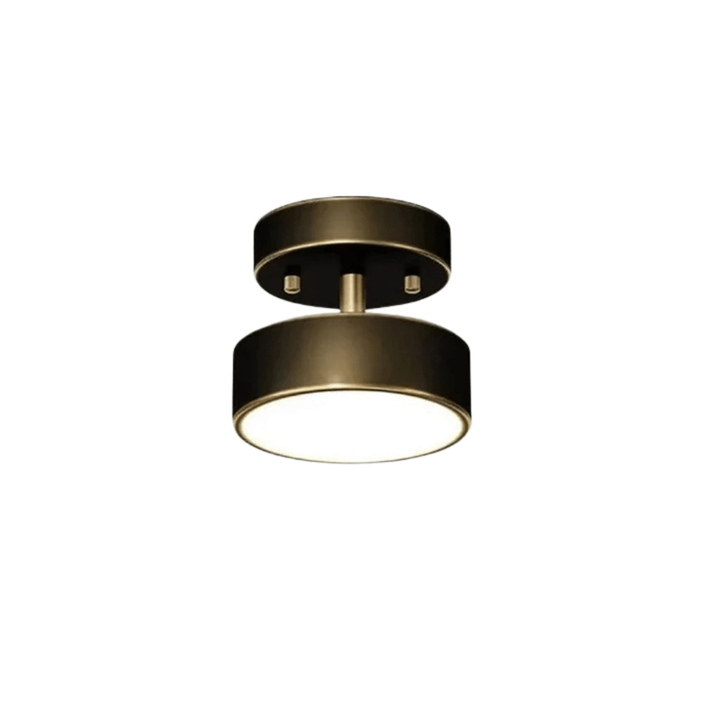 Verthara Modern LED Flush Mount Ceiling Light - Dimmable - Adjustable Colour Temperature - Copper Finish - Suitable for Bedroom, Living Room, and Corridor Black 15CM