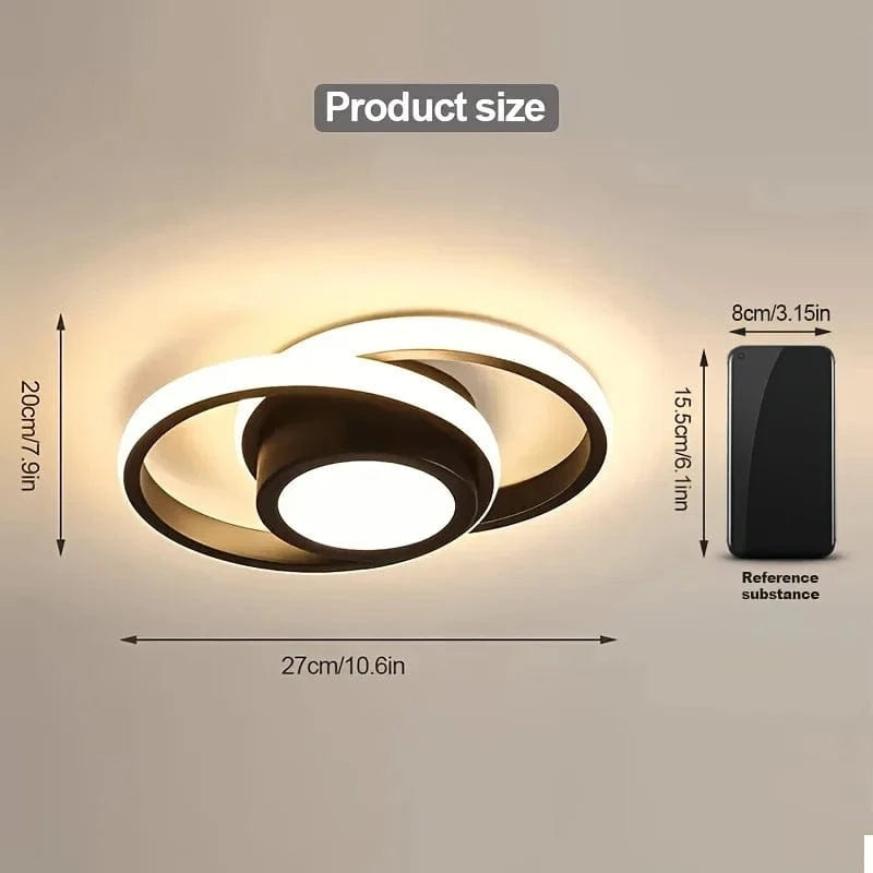 Verthara Modern LED Flush Mount Ceiling Light - Dimmable - Energy-Efficient - Three Colour Temperatures - Durable Design - Suitable for Indoor Use