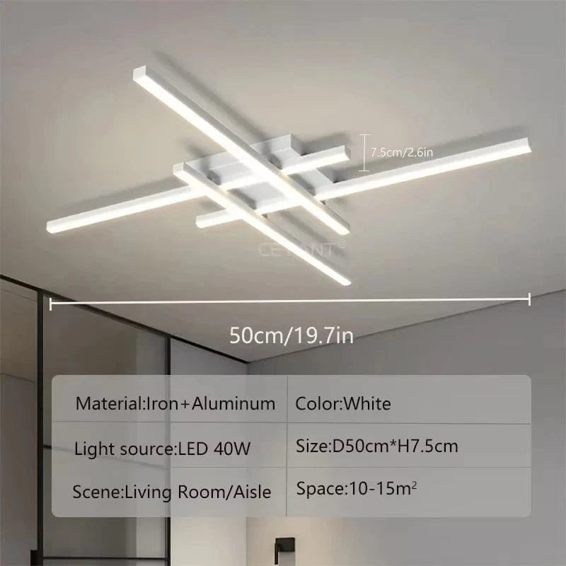 Verthara Modern LED Flush Mount Ceiling Light Fixture – Minimalist Design for Bedroom and Living Room, Available in 30/40/50cm CLX023 White 50cm / Warm White