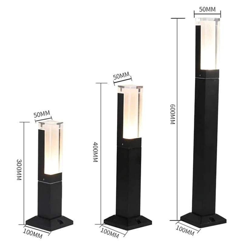 Verthara Modern LED Garden Light With Fixed Base – IP65 Waterproof - 10W - Aluminium - Warm/Cool White - Outdoor Landscape Lighting